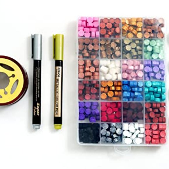 Marbolox Wax Seal Kit with 5 Seal Designs, 24 Colors(620 Pcs) Wax Seal S… - Picture 3 of 7